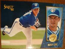 ★DAVID CONE SELECT PINNACLE 1995 BASEBALL #111 MLB デビッド・コーン TORONTO BLUE JAYS トロント・ブルージェイズ_画像1