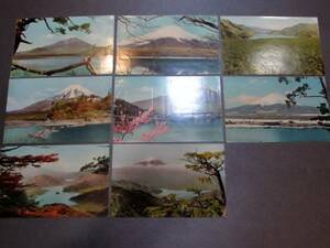 【絵葉書】　「富士五湖」カラー　８枚　