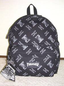 新品 スラッシャー THRASHER コットンキャンバスリュック 黒/総柄 バッグ