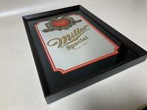 ビンテージ パブミラー Miller(ミラー) ビール Special Draft Beer 鏡 インテリア 壁掛け ディスプレイ 未使用_画像5