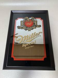  Vintage pab mirror Miller( mirror ) beer Special Draft Beer mirror interior ornament display unused 