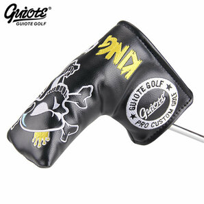 ★送料無料★Putter Cover Blade King Skull Black ★ギュオット パターカバー ブレイド型 キングスカル ブラック★の画像4