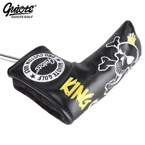 ★送料無料★Putter Cover Blade King Skull Black ★ギュオット パターカバー ブレイド型 キングスカル ブラック★の画像3