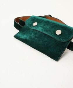 Sevens velour waist bag green 