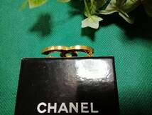 ●新古品●シャネル●CHANEL【ヴィンテージ 保管期間有り 】●ブローチ●ラインストーンブローチ●ゴールド●ココマーク●保存箱付き_画像8