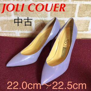 [ selling out! free shipping!]A-79 JOLI COUER!joli cool!po Inte dotu pumps!22.5.! pastel purple!10cm heel! used!