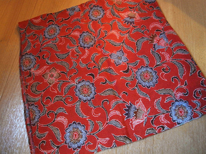  unused goods . after crepe-de-chine floral print red . color furoshiki smaller 