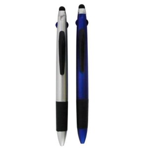タッチペン ディスクタイプ スタイラスペン 赤青黒 3色 ボールペン付き iPhone iPad Android 任天堂DS スマートフォン スマホ 2本セット