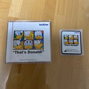 ブラザーの刺しゅうカード 中古 ドナルドダック　That’s Donald!の刺繍カードです。日本のカードです。