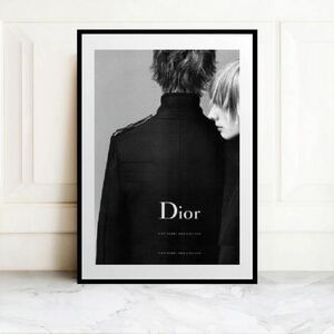 ポスター インテリア Dior ディオール 北欧 モノトーン おしゃれ アート アートポスター フレーム A4 A3 A2 B2