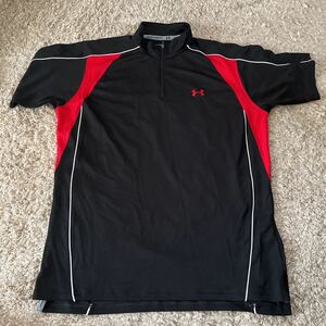 超お値打ち出品 大き目サイズ UNDER ARMOUR Men's 1/3ジップストレッチポロシャツ XLサイズ　usedほぼ新品