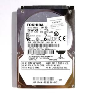 HDD 320GB 2.5インチ 9.5mm SATA 3Gbps 注意 TOSHIBA MK3261GSYN 625238-001 ハードディスクドライブ Y2KFTAF6T [JH#X]
