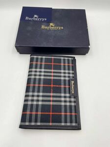  Burberry органайзер Mini 6 дыра размер темно-синий × проверка превосходный товар мужской женский обложка для записной книжки Note покрытие BURBERRY