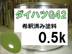 ◆ ダイハツG42　塗料　リーフグリーン　テリオスキッド　希釈済　G42