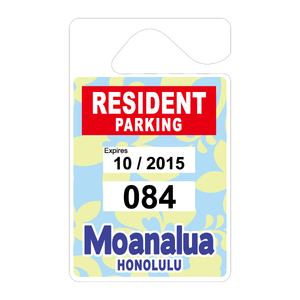 ハワイアン パーキング パーミット レプリカ タグ Moanalua RESIDENT PPT-005
