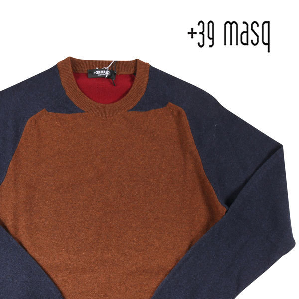 ヤマー +39 masq（マスク） 丸首セーター 4020 ネイビー S 21260 