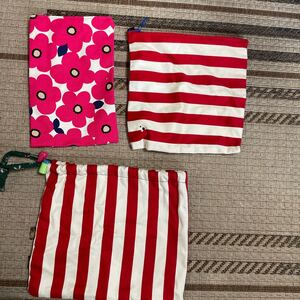 ハンドメイド ポーチ 巾着 3セット チャムス