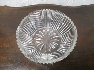 ガラスボウル 小物入れ 花器 置物 飾り ポプリポット インテリア雑貨 イギリス 英国 アンティーク glass 1638f