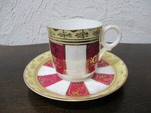 デミタスカップ＆ソーサー 茶器 ディスプレイ 飾り イギリス 英国 インテリア雑貨 tableware 1509f