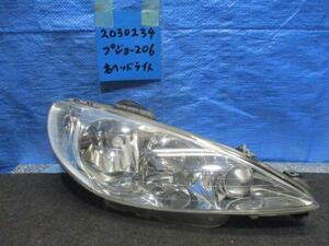 プジョー 206 GH-T1KFW 右ヘッドランプASSY 401252