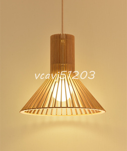 * unused * art goods * wooden pendant light lighting living /. interval for lamp . interior ornament ornament 35cm