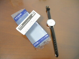 新品 腕時計 日常生活防水 3針　キラキララメフェイス　太い長短針　皮革
