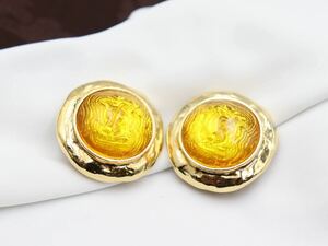 【激レア】Yves Saint Laurent イヴサンローラン イヤリング YSL ヴィンテージ アクセサリー /レディース 結婚式 カラー ストーン？A30