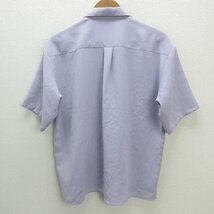 s■カンゴール/KANGOL 胸ポケット付き オープンカラーシャツ【M】紫/MENS/67【中古】_画像3