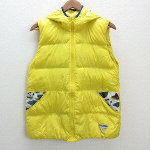 k# Titicaca /TITICACAf-ti down vest JKT[L] yellow /MENS#2[ used ]