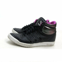 y■【22.5cm】アディダス/ADIDASトップテンTOPTEN HI SLEEK HEELNスニーカー■黒LADIES/70【中古】_画像1