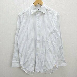 WW■シップス/SHIPSマルチストライプ長袖シャツ/カッターシャツ■白【41】MENS/22