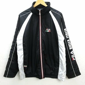 ☆☆ フィラ/FILA ウォームアップジャケット トレーニングウェア【L】黒MENS/113