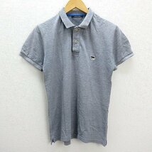 T■アーバンリサーチ/URBAN RESEARCH DOORS迷彩ワッペン半袖ポロシャツ■灰【38】MENS/Y32_画像1