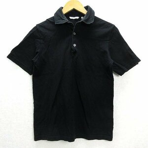 WW■インターナショナルギャラリー ビームス/BEAMS鹿の子 半袖ポロシャツ■黒【メンズS】MENS/40