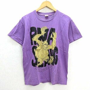 ★ アールエヌエー/RNA 半袖プリントTシャツ【M】紫LADIES/85