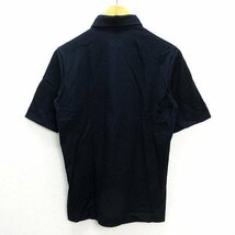 ●日本製■シップス/SHIPSボタンダウン 半袖ポロシャツ■紺【4】MENS/細身_画像3