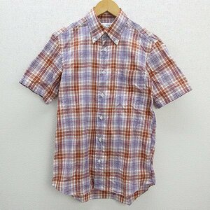 W★ メーカーズシャツ鎌倉/Maker's shirt タータンチェック柄 半袖BDシャツ【S】MENS/47