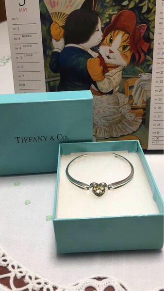 極美品，TIFFANY&Co バングル　18k金、925銀