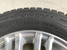 『psi』 ダンロップ ウィンターマックス WM01 145/80R13 スタッドレス & LEBEN 13インチ × 4.00B PCD100 4穴 アルミホイール4本セット_画像6