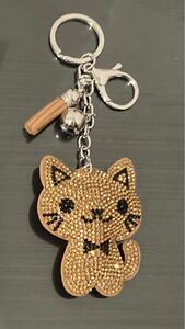 キーホルダー チャーム 猫 キラキラ