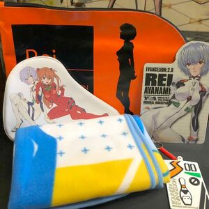 【即決/送料無料】 EVANGELION エヴァンゲリオングッズまとめ売り 綾波レイブランケット カードケース ポーチ マウスパッド 中古