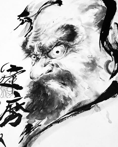 [Ink painting] Daruma picture series 8 DARUMA, painting, Japanese painting, person, Bodhisattva