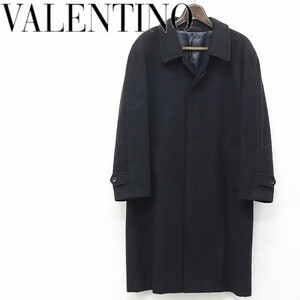 ヴィンテージ◆VALENTINO MODE/ヴァレンティノ カシミヤ100％ ステンカラー ロング コート ブラック系 M