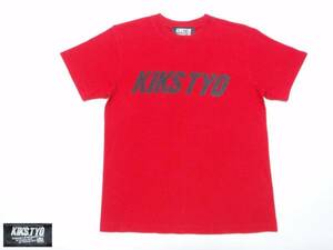 (送料一律185円) USED キックス KIKS TYO BIGロゴ プリント 半袖Tシャツ 赤