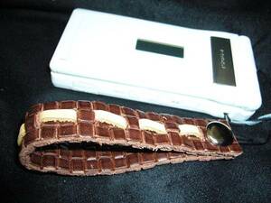  hand made leather strap for mobile phone (LS007)