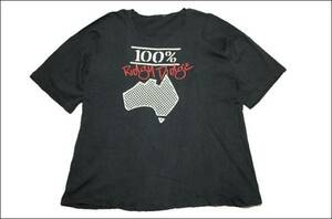 Unknown Tシャツ 100% Ridgy Didge オーストラリア 地図 マップ 黒 ビンテージ ヴィンテージ オールド USA 古着 半袖 プリント IB719