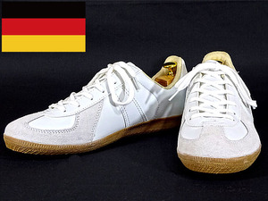 27cm German sneakers German trainer　replica　スエ－ド＆PUレザ－　ホワイト ドイツ　ラバーソール検adidas