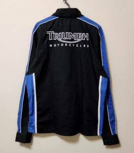 【新品タグ付】TRIUMPH ボタンシャツ Lサイズ相当 トライアンフ バイク 長袖シャツ
