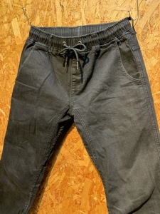 メンズ パンツ Dominate ドミネイト ブラック 黒 デニム ジーンズ ジョガー 加工 FD505TC/ 約W31