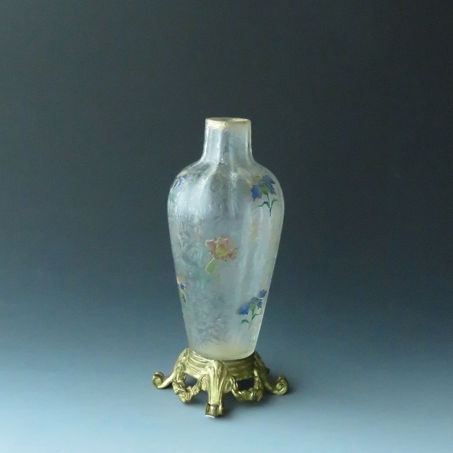 ☆G1703☆ アンティーク ウランガラス 花瓶 花器 ヨーロッパ-